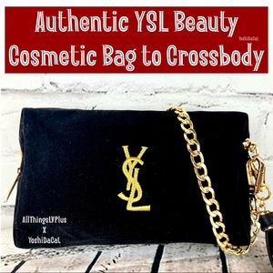 🆕 YSL Parfums Cosmetic Pouch to Crossbody Bag Purse, New from the Beauty Line